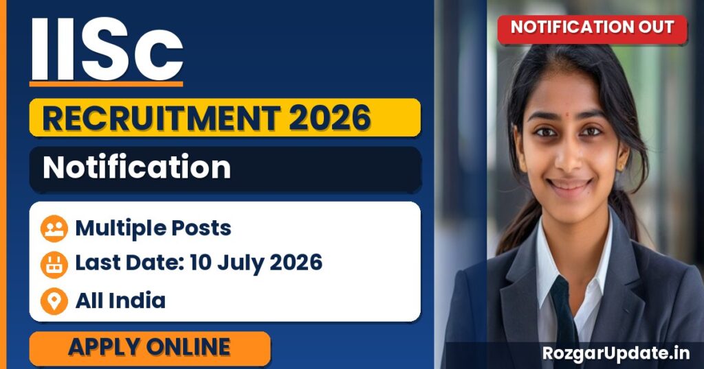 IISc Recruitment 2026 - banner image