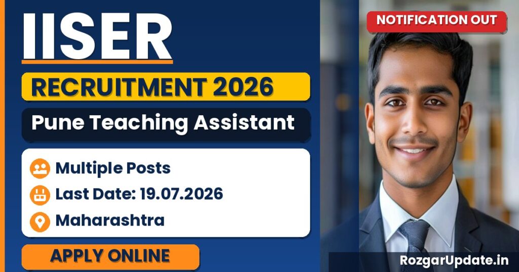 IISER Pune Teaching Assistant Recruitment 2026 - banner image