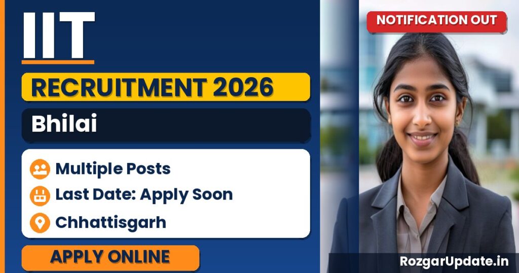 IIT Bhilai Recruitment 2026 - banner image