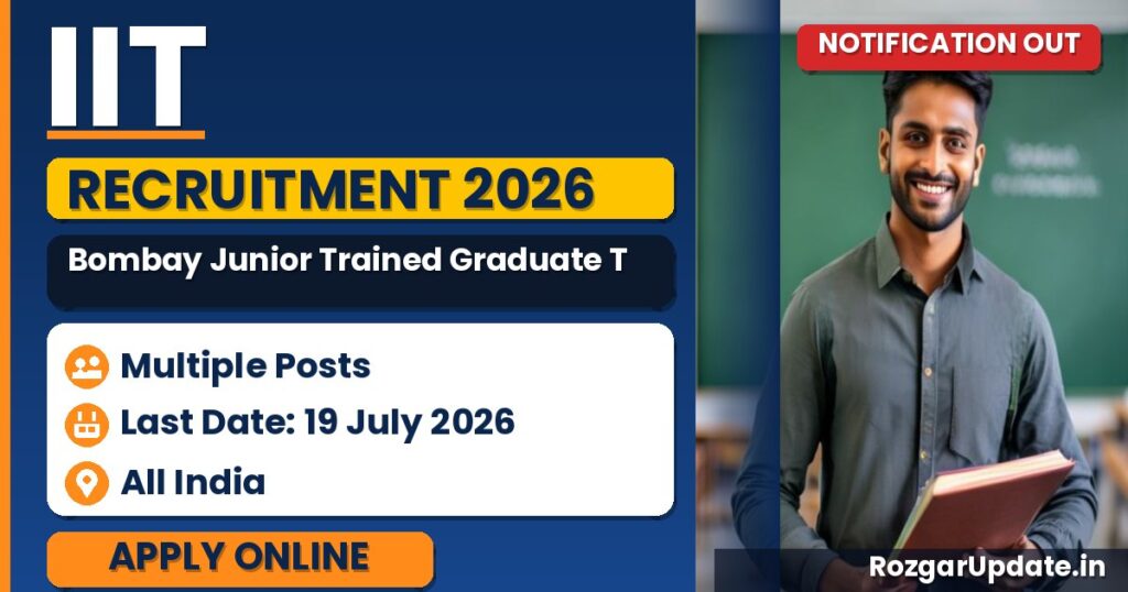 IIT Bombay Junior Trained Graduate Teacher Recruitment 2026 - banner image