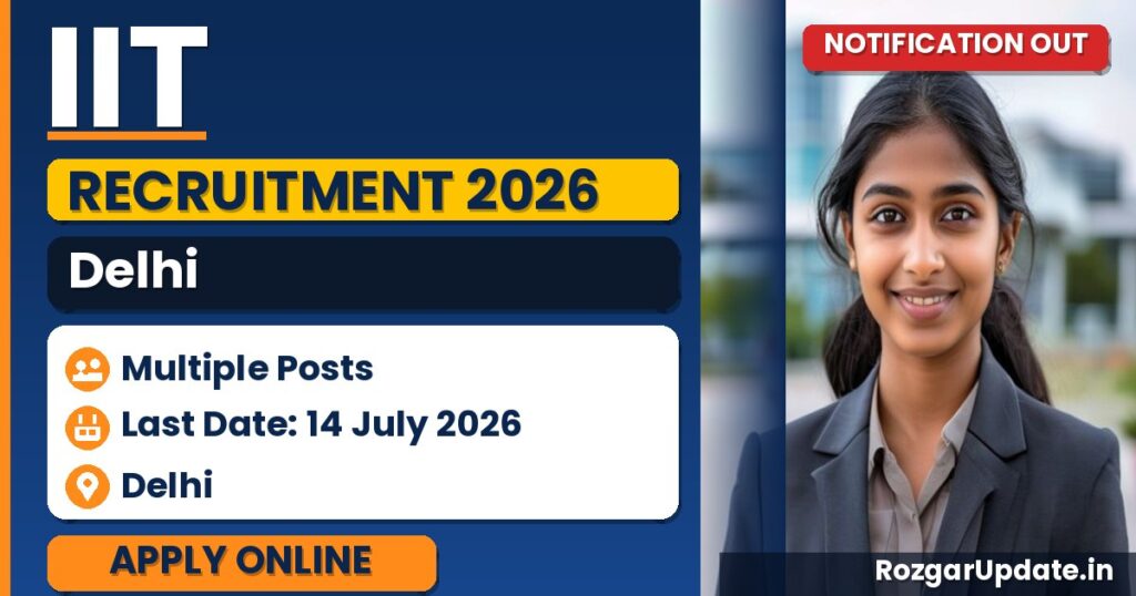 IIT Delhi Recruitment 2026 - banner image