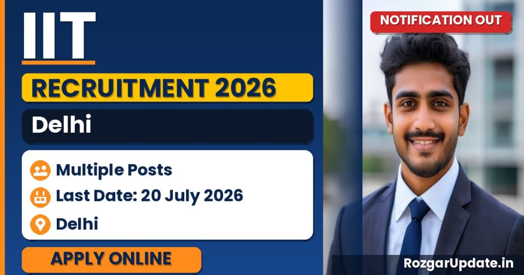IIT Delhi Recruitment 2026 - banner image