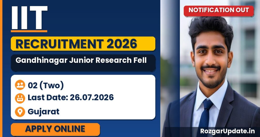 IIT Gandhinagar Junior Research Fellow Recruitment 2026 - banner image