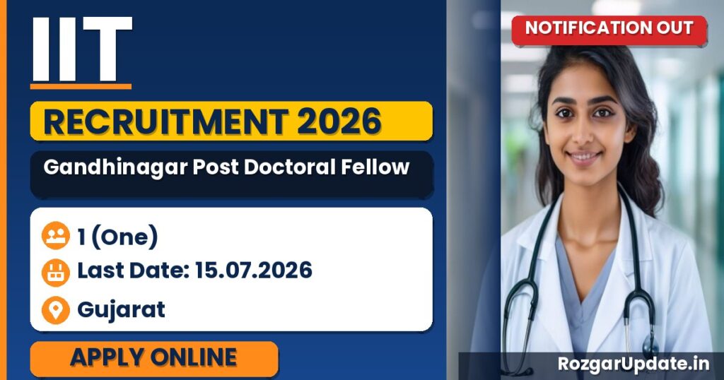 IIT Gandhinagar Post Doctoral Fellow Recruitment 2026 - banner image