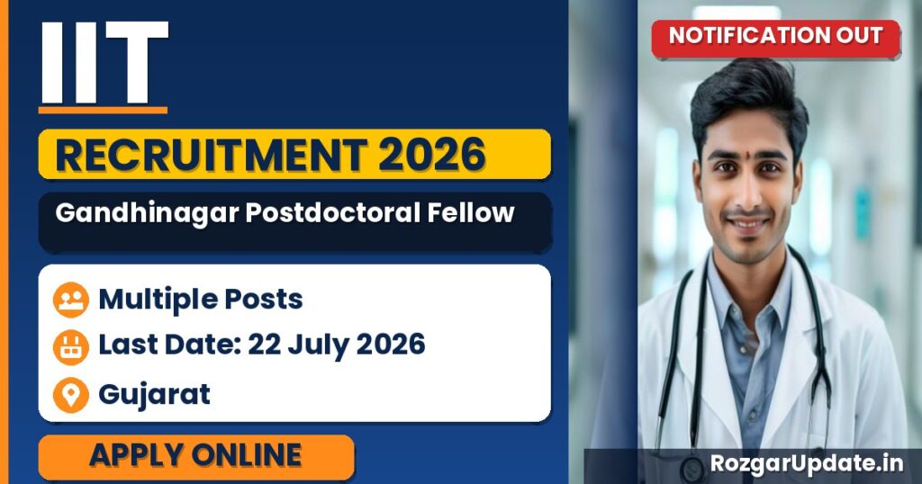 IIT Gandhinagar Postdoctoral Fellow Recruitment 2026 - banner image