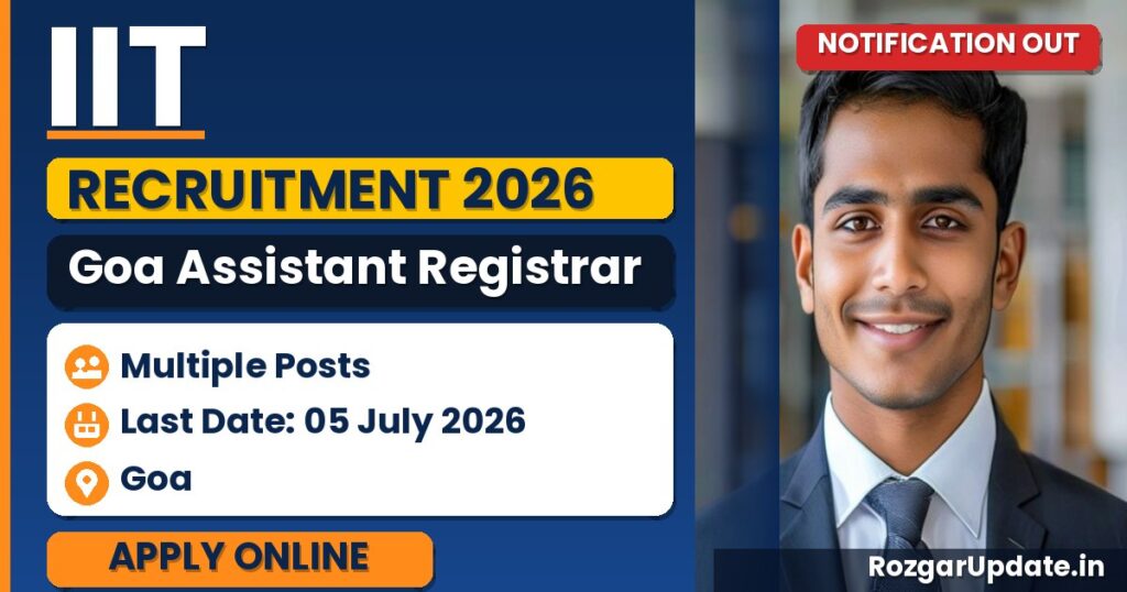 IIT Goa Assistant Registrar Recruitment 2026 - banner image