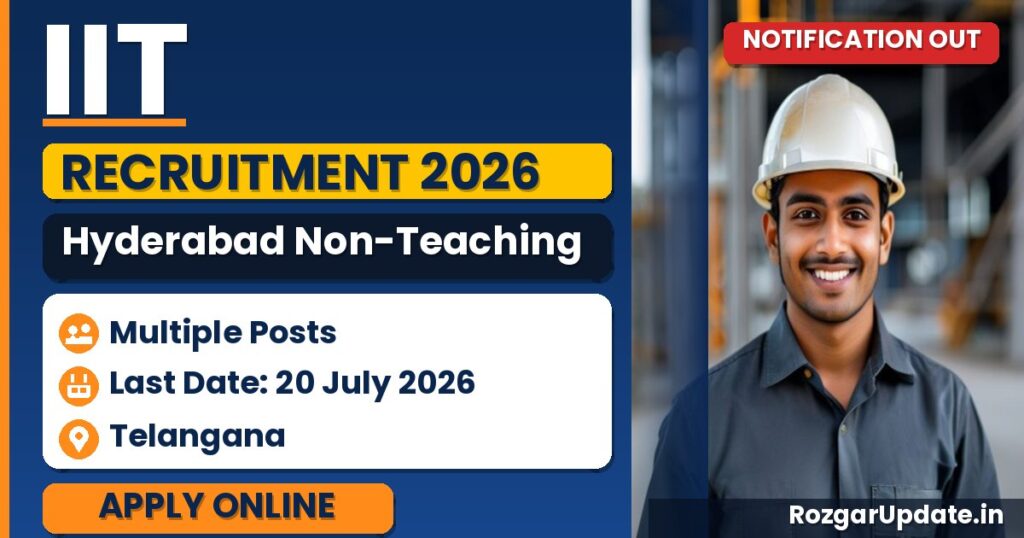 IIT Hyderabad Non-Teaching Recruitment 2026 - banner image