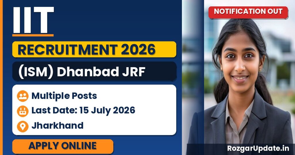 IIT (ISM) Dhanbad JRF Recruitment 2026 - banner image