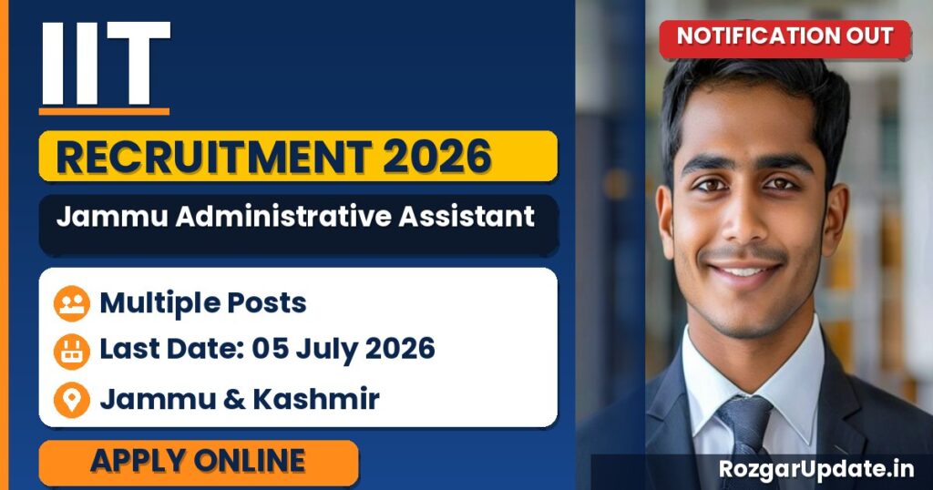 IIT Jammu Administrative Assistant Recruitment 2026 - banner image
