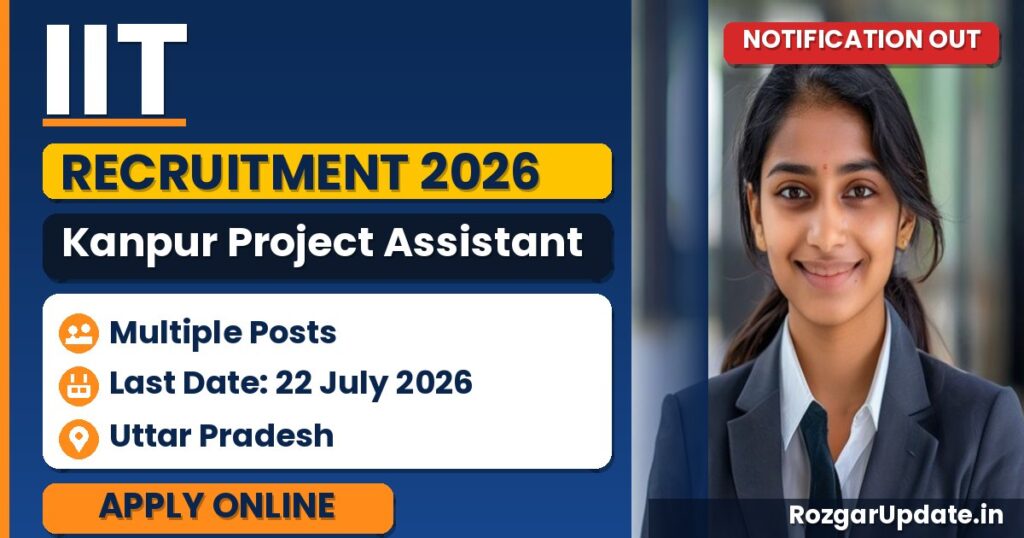 IIT Kanpur Project Assistant Recruitment 2026 - banner image