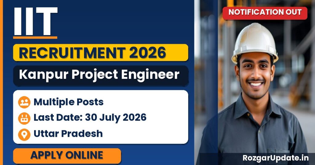 IIT Kanpur Project Engineer Recruitment 2026 - banner image