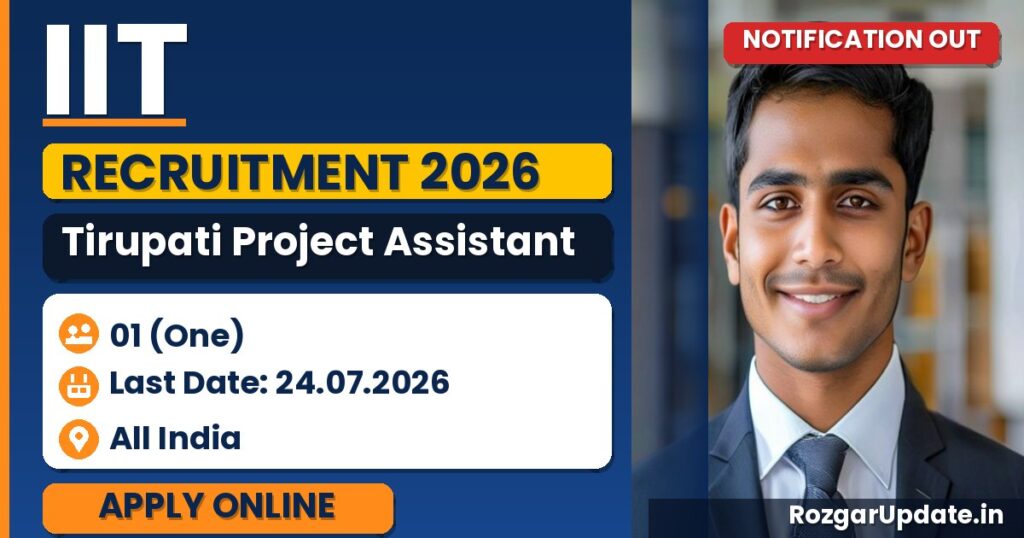 IIT Tirupati Project Assistant Recruitment 2026 - banner image