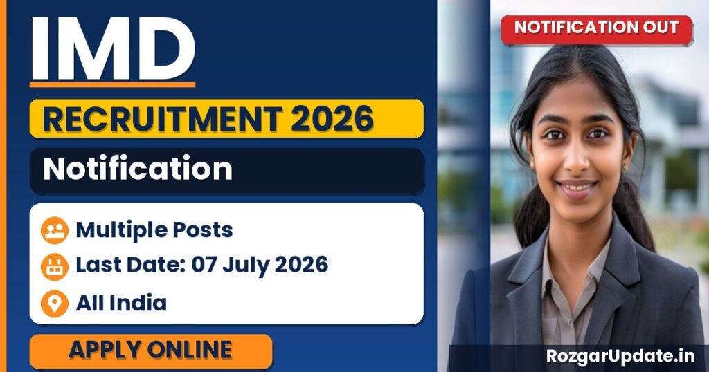 IMD Recruitment 2026 - banner image