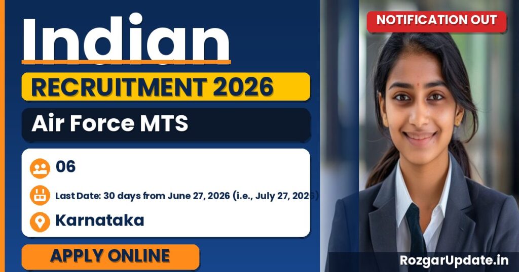 Indian Air Force MTS Recruitment 2026 Notification Out - banner image