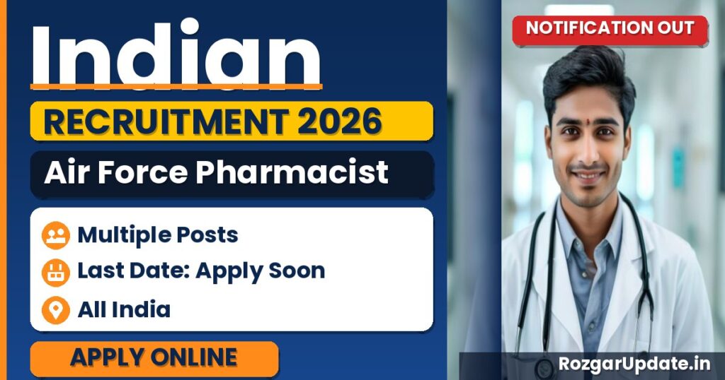 Indian Air Force Pharmacist Recruitment 2026 - banner image