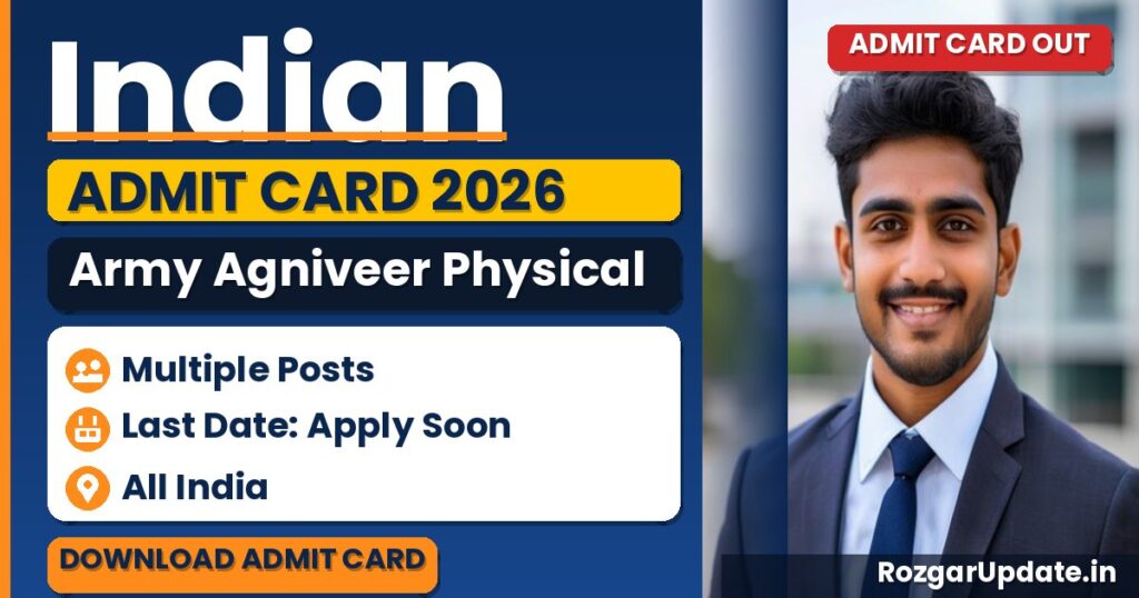 Indian Army Agniveer Physical Admit Card 2026: Download Link - banner image