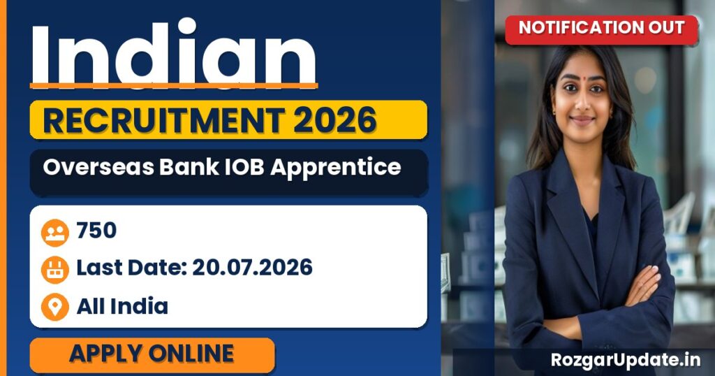 Indian Overseas Bank IOB Apprentice Recruitment 2026 Notification Out - banner image