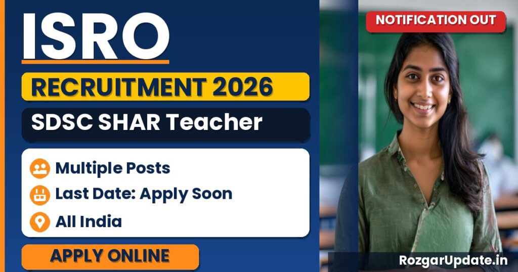 ISRO SDSC SHAR Teacher Recruitment 2026 - banner image