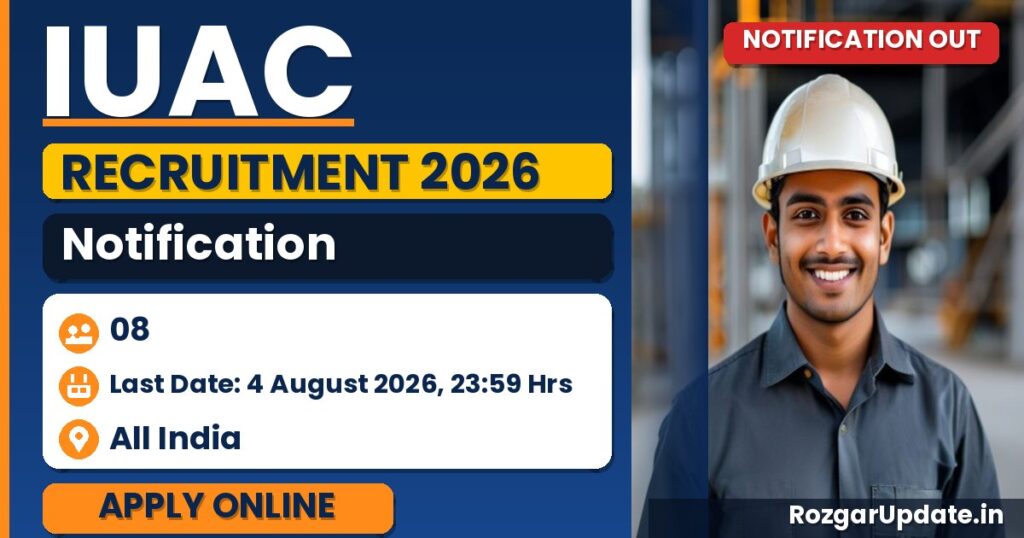 IUAC Recruitment 2026: Apply Online for Scientist-C, Junior Engineer-C & Library Assistant-C Posts - banner image