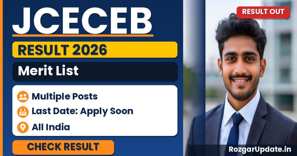 JCECEB Merit List 2026 (Out) - banner image