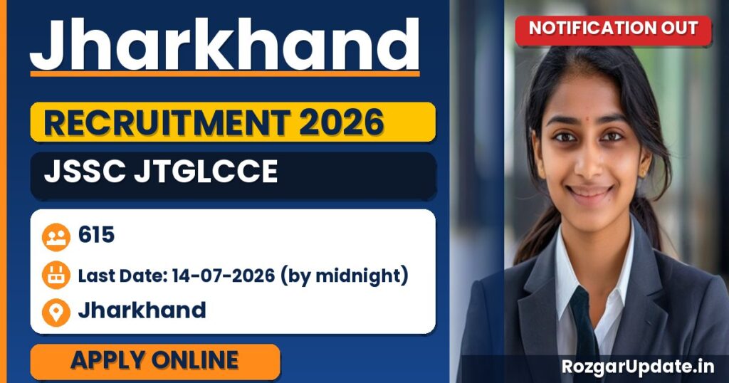 Jharkhand JSSC JTGLCCE Recruitment 2026 Last date Extended - banner image