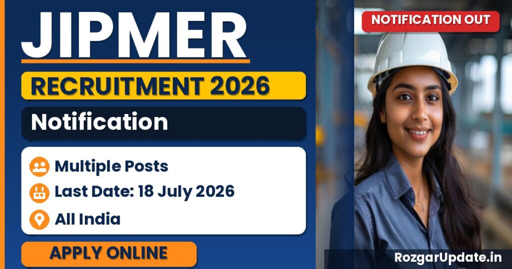 JIPMER Recruitment 2026 - banner image