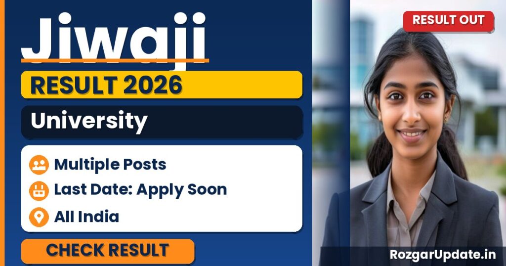 Jiwaji University Result 2026 Out - banner image