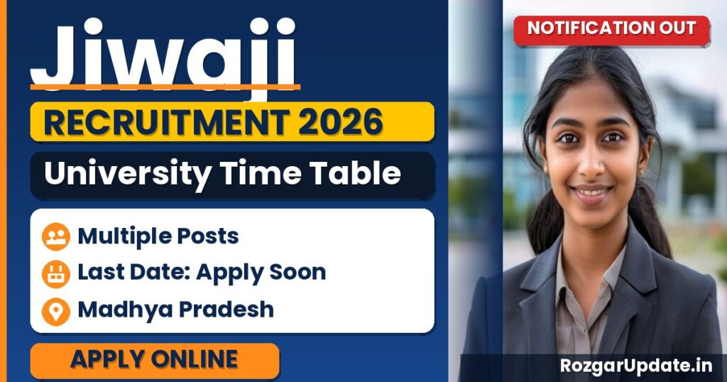 Jiwaji University Time Table 2026 Out - banner image