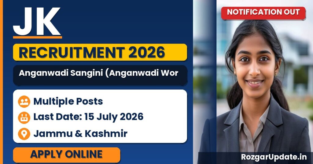 JK Anganwadi Sangini (Anganwadi Worker) Recruitment 2026 - banner image