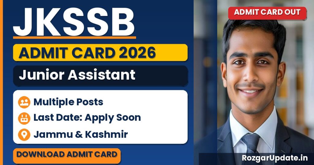 JKSSB Junior Assistant Admit Card 2026 - banner image