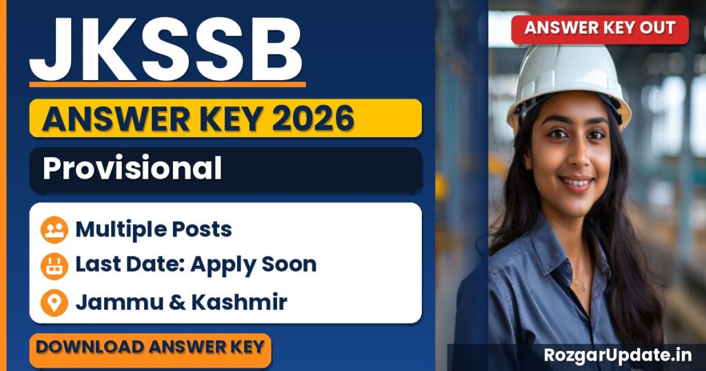 JKSSB Provisional Answer Key 2026 Out - banner image
