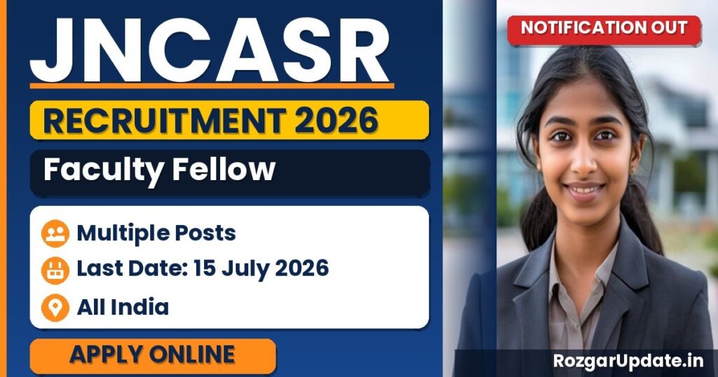 JNCASR Faculty Fellow Recruitment 2026 - banner image