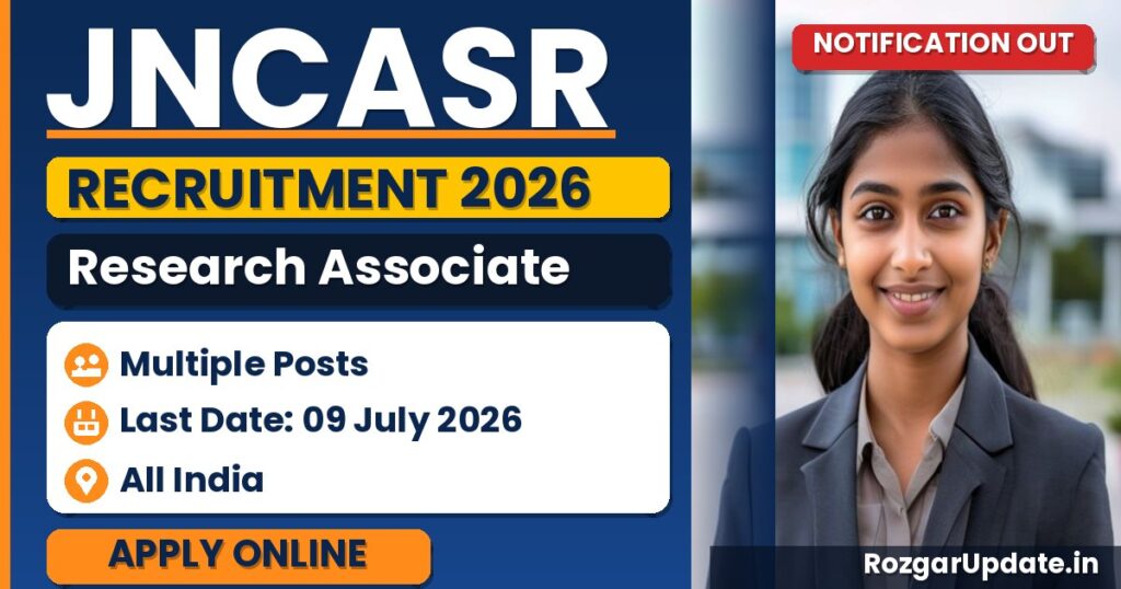 JNCASR Research Associate Recruitment 2026 - banner image