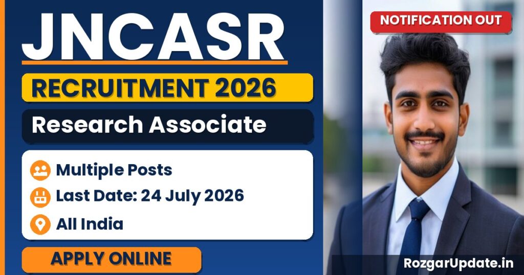 JNCASR Research Associate Recruitment 2026 - banner image
