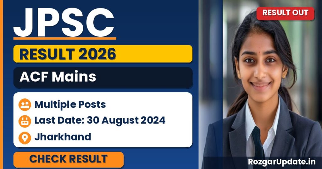 JPSC ACF Mains Result 2026 Declared - banner image
