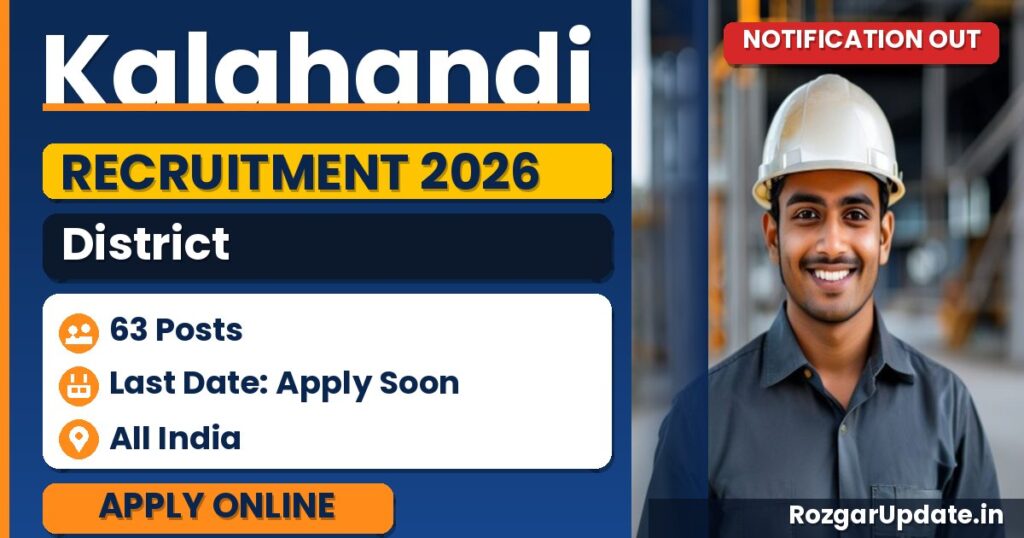 Kalahandi District Recruitment 2026 – Walk in for 63 Dental Technician, Pharmacist and More Posts - banner image
