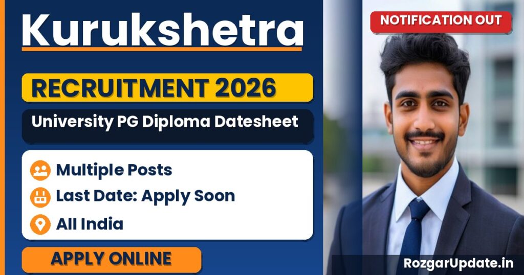 Kurukshetra University PG Diploma Datesheet 2026 Out - banner image
