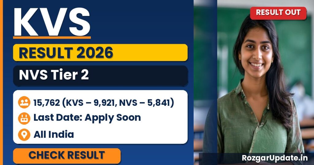 KVS NVS Tier 2 Result 2026 - banner image