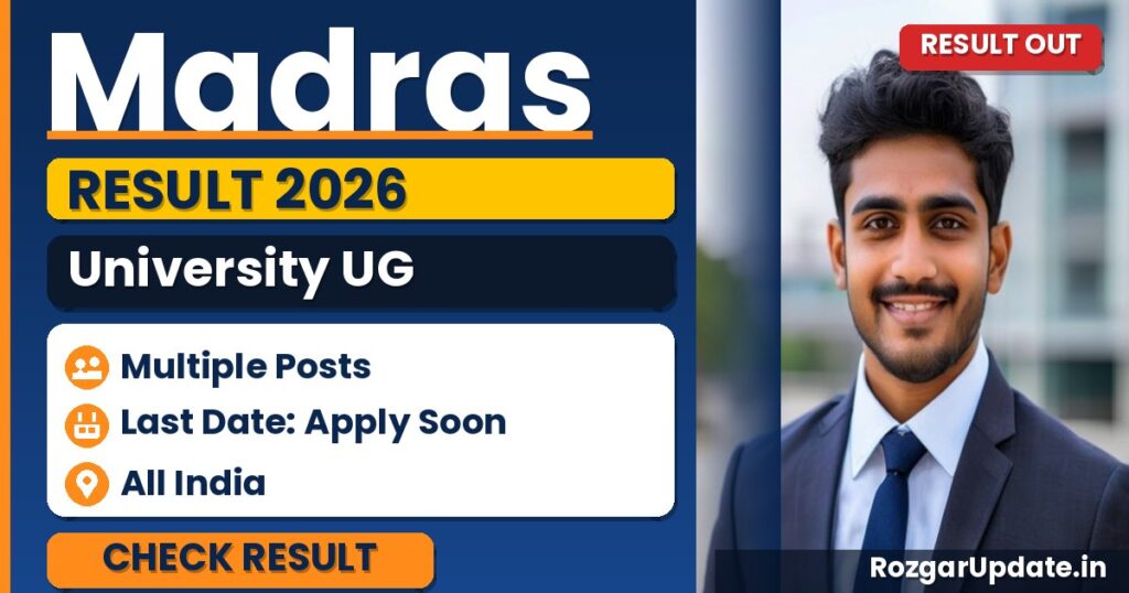 Madras University UG Result 2026: 5th & 6th Sem Link - banner image