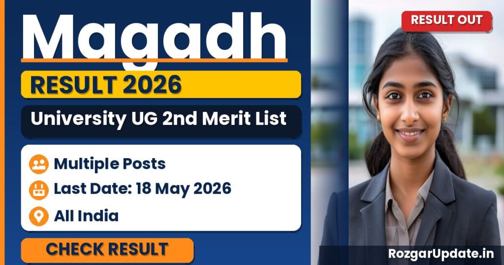 Magadh University UG 2nd Merit List 2026-30 - banner image