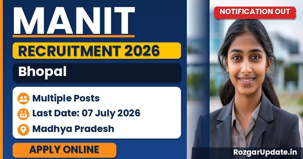 MANIT Bhopal Recruitment 2026 - banner image