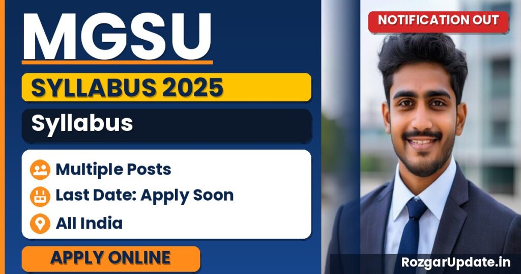 MGSU Syllabus 2025-26: Download Updated UG and PG Course PDFs Here - banner image