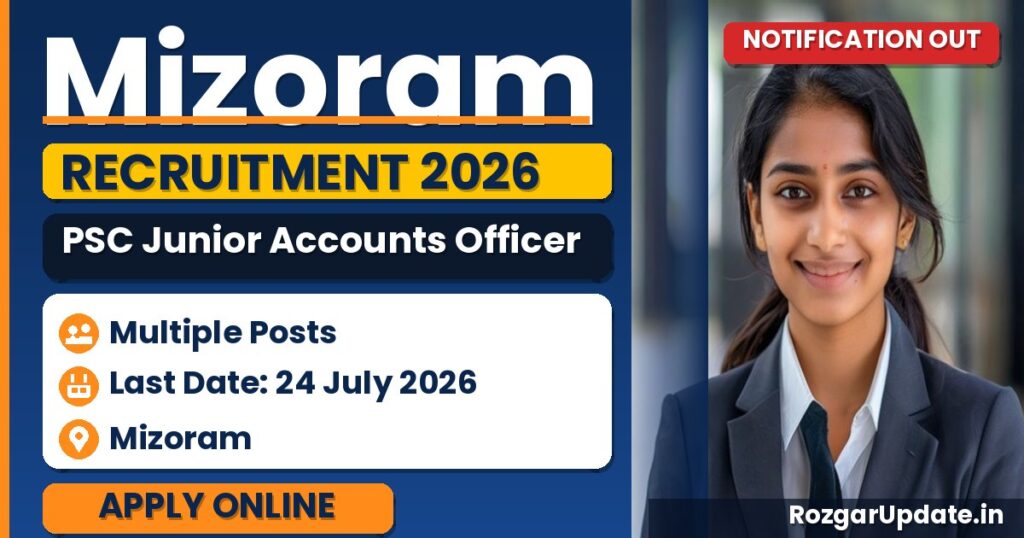 Mizoram PSC Junior Accounts Officer Recruitment 2026 - banner image