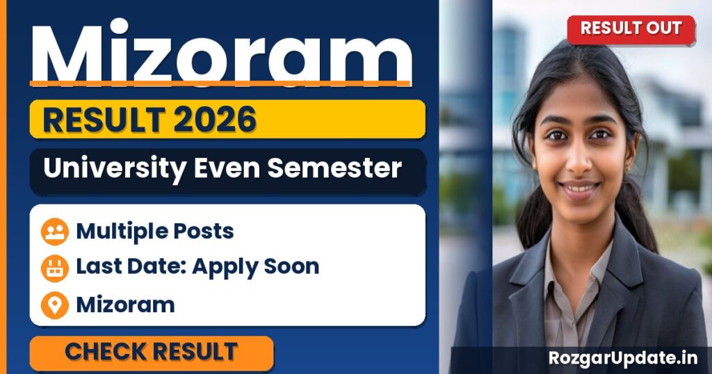 Mizoram University Even Semester Result 2026 - banner image