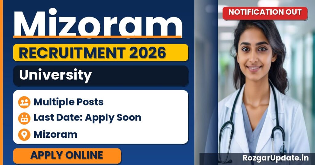 Mizoram University Recruitment 2026 - banner image