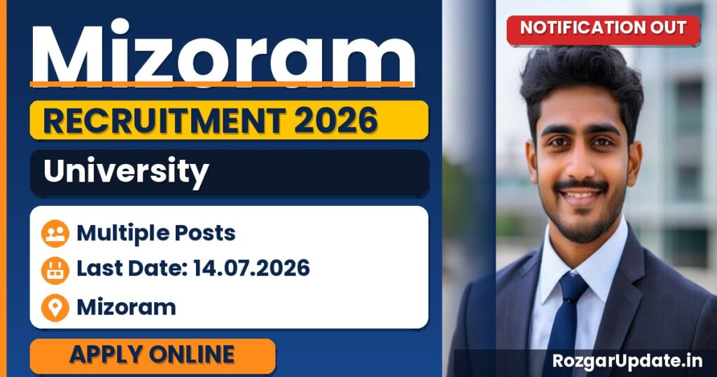 Mizoram University Recruitment 2026 - banner image