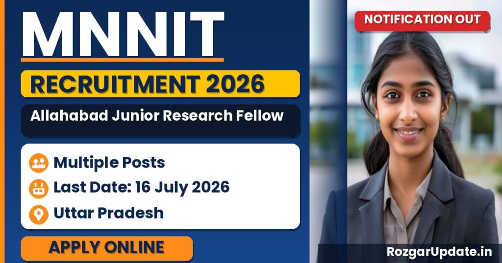 MNNIT Allahabad Junior Research Fellow Recruitment 2026 - banner image