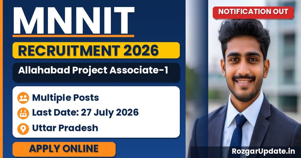 MNNIT Allahabad Project Associate-1 Recruitment 2026 - banner image