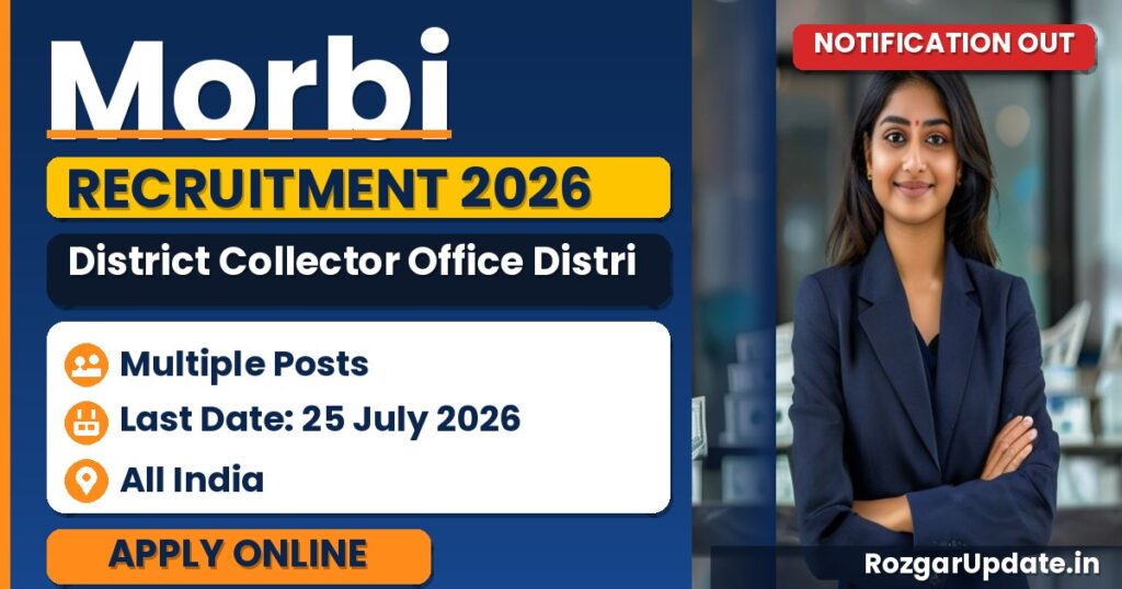 Morbi District Collector Office District Project Officer Recruitment 2026 - banner image