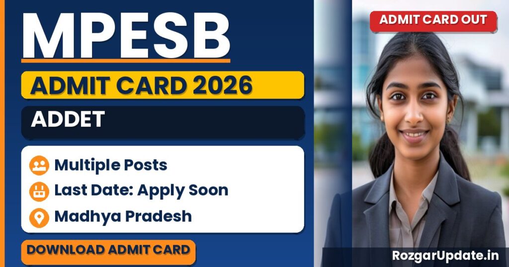 MPESB ADDET Admit Card 2026 Out - banner image